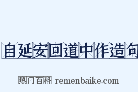 自延安回道中作造句是什么意思的图片